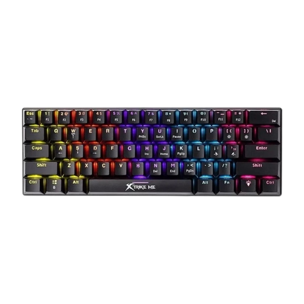 كيبورد إكسترايك مي XTRIKE ME GK-916 ميكانيكال 60% Rainbow – Red Switch